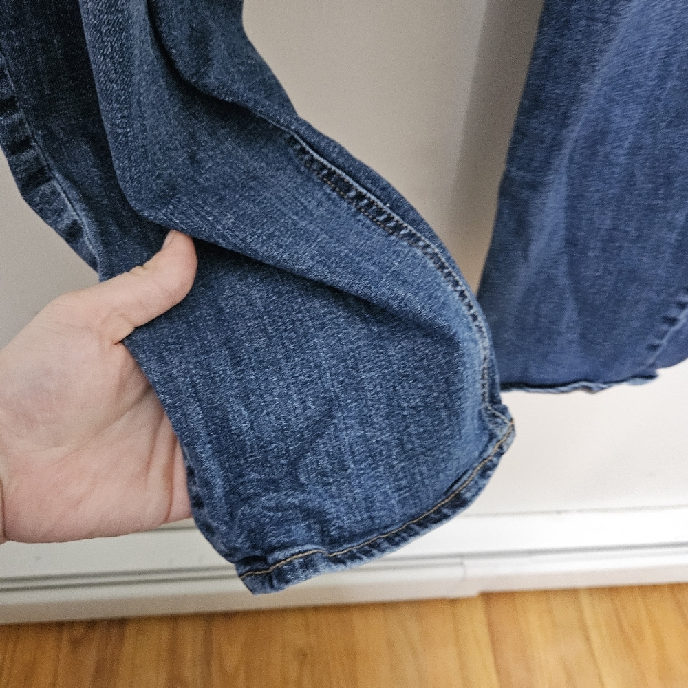 Old Navy Blue Jeans Boyfriend Comfy Straight Cropped Casual Neutral Classic - Picture 5 of 12